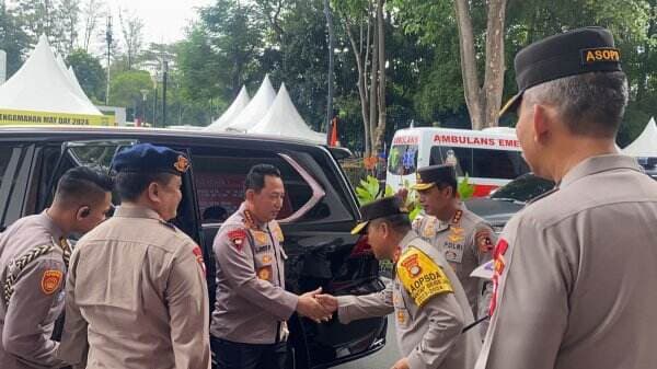 Kapolri Tinjau Pengamanan May Day di Stadion Madya Senayan