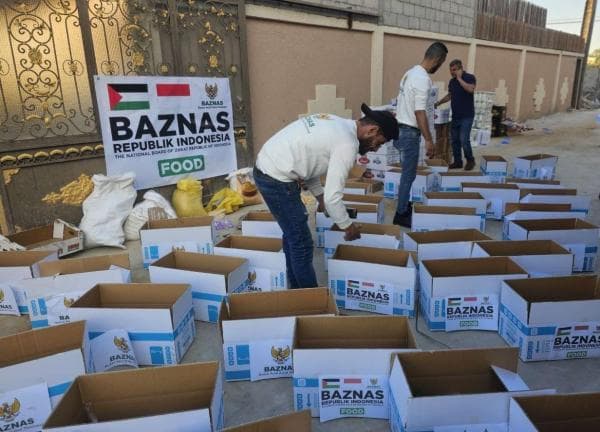 BAZNAS Kemas Bantuan untuk Palestina di Mesir, Totalnya Enam Truk Kontainer