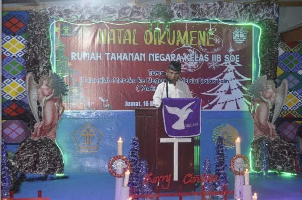 Perayaan Natal Oikumene di Rutan Soe Berbeda, Ketua Panitia dari Muslim Perayaan Natal Oikumene di Rutan Soe Berbeda, Ketua Panitia dari Muslim