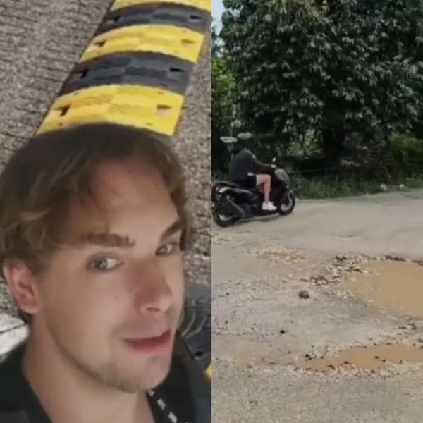 Kocak! Bule ini Sebut Jalan Berlubang di Indonesia Inovasi Baru Atasi Ngebut, Warganet Geram Kocak! Bule ini Sebut Jalan Berlubang di Indonesia Inovasi Baru Atasi Ngebut, Warganet Geram