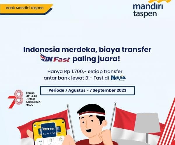 Rayakan HUT RI, Mandiri Taspen Luncurkan BI Fast Kemerdekaan