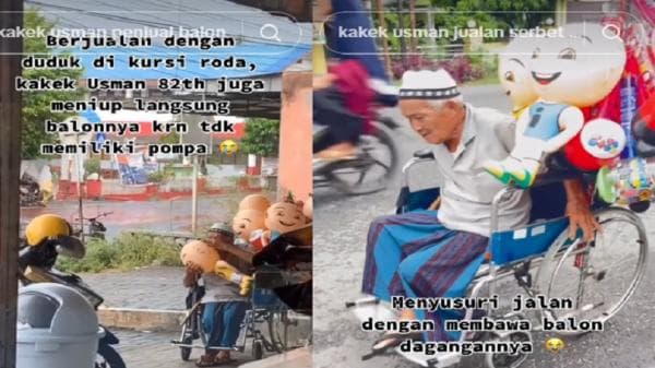 Kisah Pilu Kakek 82 Tahun Jualan Balon Pakai Kursi Roda Demi Beli Beras Kisah Pilu Kakek 82 Tahun Jualan Balon Pakai Kursi Roda Demi Beli Beras