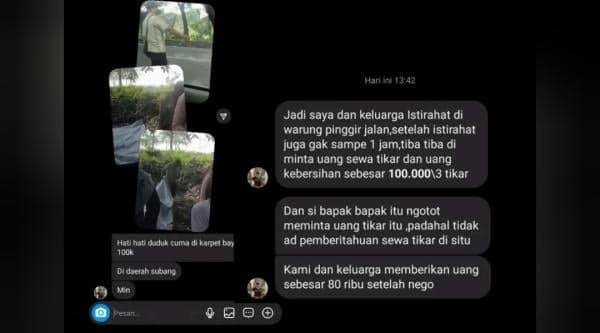 Viral, Modus Sewa Tikar Rombongan Wisatawan Dipungut Rp100Ribu Saat Beristirahat Di Kebun Teh Subang Viral, Modus Sewa Tikar Rombongan Wisatawan Dipungut Rp100Ribu Saat Beristirahat Di Kebun Teh Subang