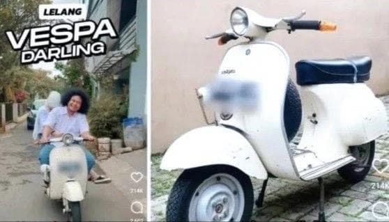 Terjual Rp212 Juta, Motor Vespa Babe Cabita Lewat Lelang Terjual Rp212 Juta, Motor Vespa Babe Cabita Lewat Lelang