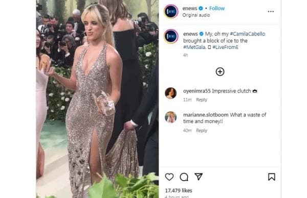 Aneh, Camila Cabello Bawa Es Batu Balok ke Pesta Met Gala 2024 Aneh, Camila Cabello Bawa Es Batu Balok ke Pesta Met Gala 2024