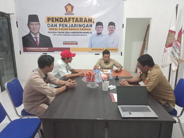 Disambut Hangat Pengurus, Bebas Manggazali Optimis Sama-Sama Gerindra di Pilkada Polman 2024