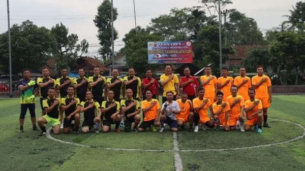 Pertandingan Eksibisi Mini Soccer Meriahkan HUT Bhayangkara ke-78 di Polres Tasikmalaya