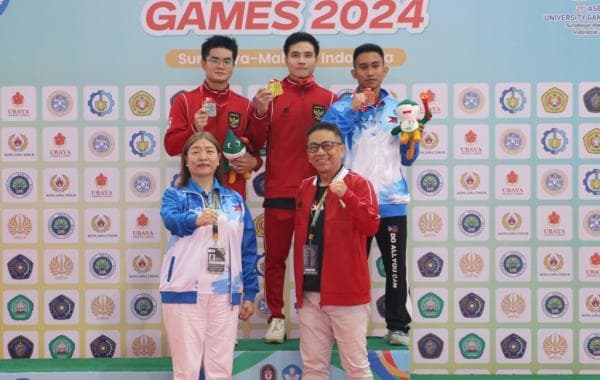 Tiga Mahasiswa Ubaya Sabet 3 Medali di AUG 2024 Cabor Wushu