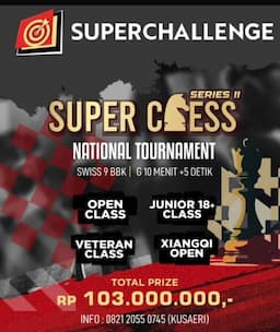 Superchallenge Ngegas Kembali Dukung Super Chess National Tournament di Bandung