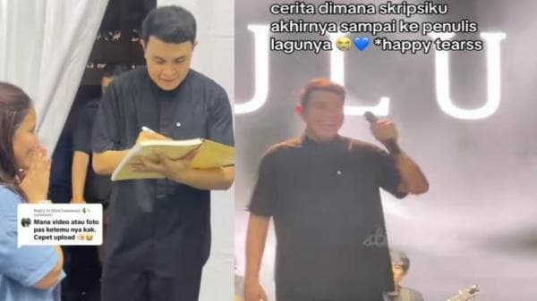 Viral Penyanyi Tulus Memberi Tanda Tangan pada Skripsi Penggemar saat Konser, Bikin Terharu