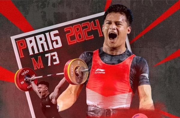 Hasil Angkat Besi Olimpiade Paris 2024 : Rizki Juniansyah Beri Emas untuk Indonesia