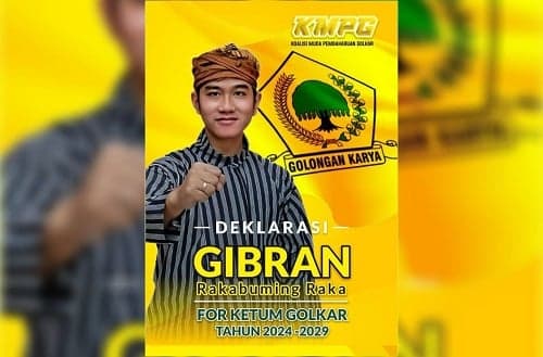 Airlangga Hartarto Mundur, Beredar Meme Gibran Rakabuming Raka untuk Ketum Golkar 