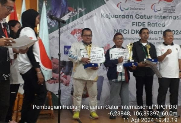 Dua Pecatur NPCI Kabupaten Bogor Sabet Juara  Kejuaraan Catur International FIDE Rated 2024