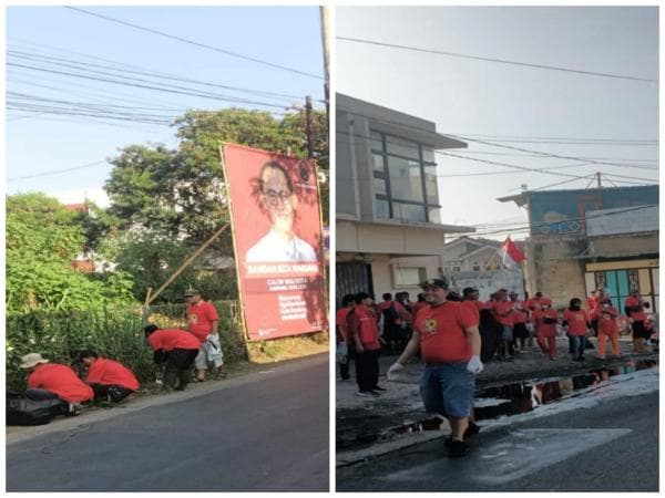 Dandan Riza Wardana Bersama Warga dan Kader PDIP Bebersih Sampah di Hari Konservasi Alam Nasional