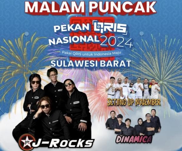 Puncak Pekan QRIS Nasional 2024 Sulawesi Barat: Konser J-ROCKS di Polman dengan Tiket Hanya Rp17