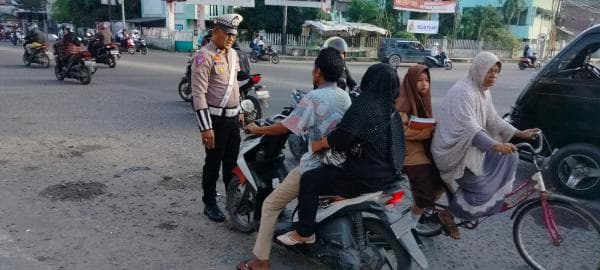 Polantas Tingkatkan Sosialisasi dan Penindakan di Kawasan Tertib Lalu Lintas di Kota Lhokseumawe