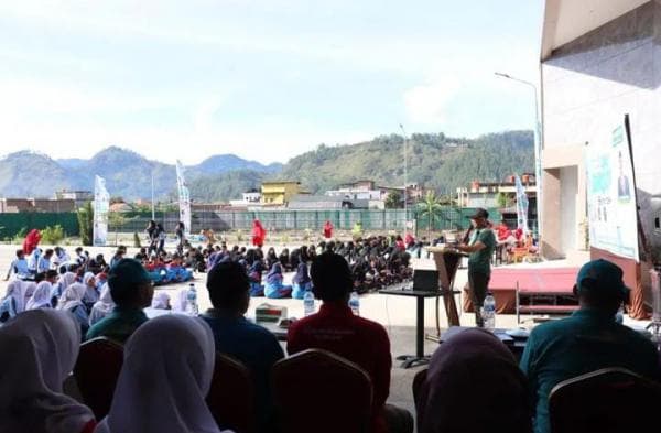 Ratusan Pelajar di Aceh Tengah Ikuti Gerakan Aksi Bergizi Serentak