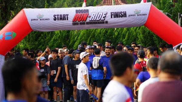 Bogor Run and Ride Sukses Semarakkan HUT RI ke-79, Kolaborasi 106 Mininum Cycling dan Jowey Kitchen