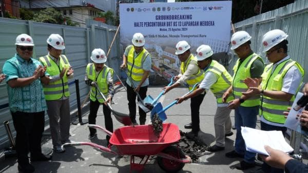 Pembangunan Halte Percontohan BRT BS13 Lapangan Merdeka Upaya Pemerintah Atasi Kemacetan