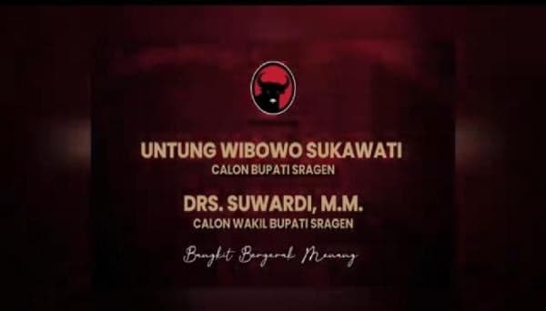 Pasangan Untung Wibowo Sukawati-Suwardi Resmi Kantongi Rekomendasi PDIP di Pilkada Sragen