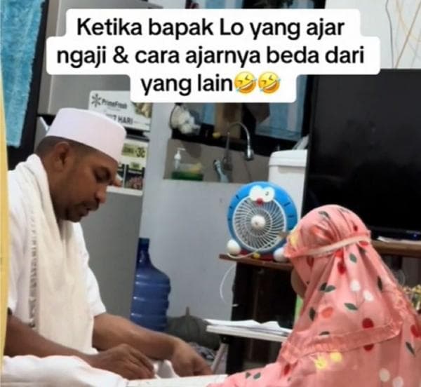 Ayah Kreatif Ajarkan Anak Mengaji dengan Cara Unik, Viral di Media Sosial Ayah Kreatif Ajarkan Anak Mengaji dengan Cara Unik, Viral di Media Sosial