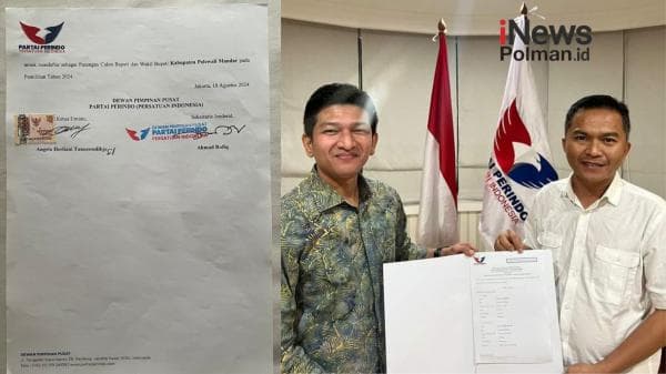 AJI ASSUL MENERIMA DUKUNGAN RESMI PARTAI PERINDO UNTUK PILKADA POLMAN 2024