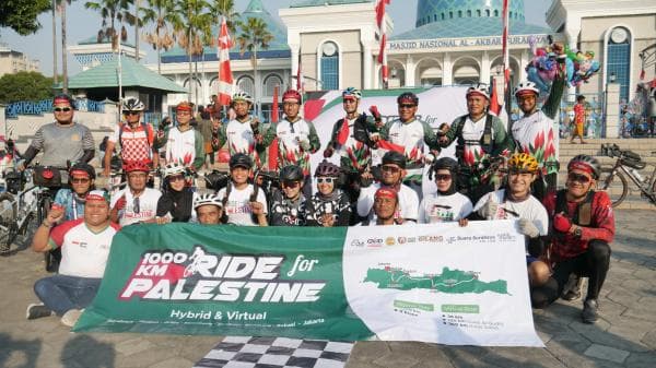 Aksi Solidaritas 1000 KM Ride for Palestina: Pesepeda Indonesia Bersatu untuk Palestina