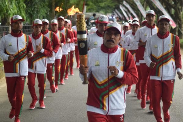 Semarak Sambut Kirab Api PON di Abdya