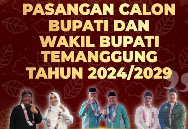 Berikut 3 Paslon Bupati dan Wakil Bupati Temanggung beserta Profil dan Partai Pendukungnya