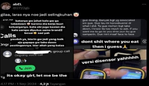 Viral! Selebgram Laras Gartiana Terciduk dari Smartwatch Diduga jadi Selingkuhan Pria Punya Pasangan