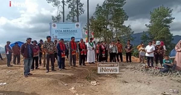 Monumen Jokowi di LMD Karo Terancam Mangkrak karena Kurang Dana, Warga Gelar Doa Bersama