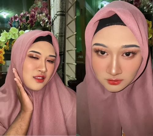 Pria Ini Dimakeup Jadi Perempuan Cantik Viral di Medsos, Pas Ngomong Suaranya Nge-Bass