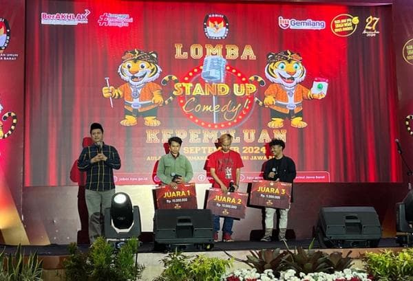 Sukses Digelar, Ini Daftar Pemenang Stand Up Comedy Kepemiluan KPU Jabar