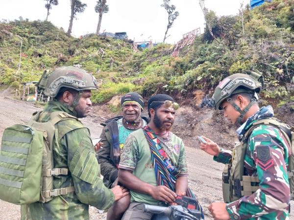 Satgas Habema Amankan Terduga Anggota OPM di Kampung Titigi, Intan Jaya