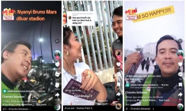 Driver Ojol Fans Bruno Mars Viral, Berawal Nyanyi di Luar Stadion Hingga Dapat Tiket Konse Gratis