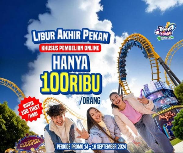 Cukup Rogoh Rp100 Ribu Bisa Nikmati Long Weekend Seru di Trans Studio Cibubur