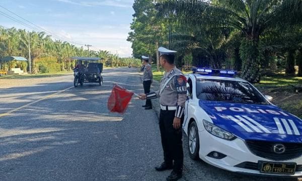 Sat Lantas Polres Batu Bara Patroli Sore Cegah Kemacetan dan Pelanggaran Lalu Lintas