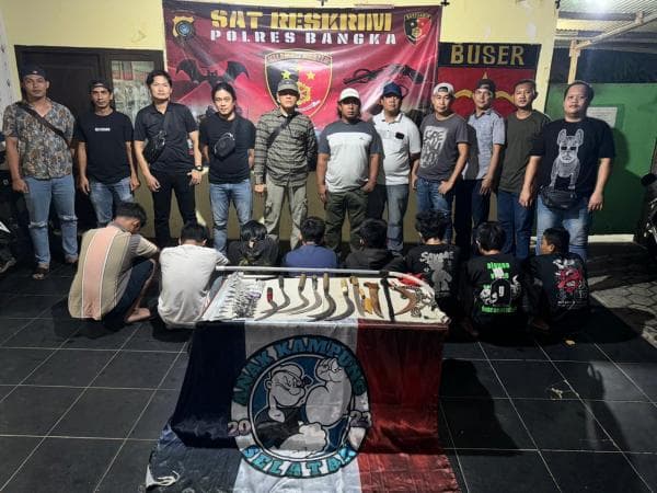 Tim Kelambit Amankan 2 Gangster di Sungailiat