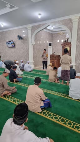 Laksanakan Kegiatan Cooling System, Sampaikan Tujuan Terkait Pesan-Pesan Kamtibmas di Masjid