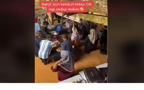 Viral! Santai Kayak di Pantai, Tamu Hajatan Kalem Ambil Hidangan Prasmanan di Tengah Banjir Viral! Santai Kayak di Pantai, Tamu Hajatan Kalem Ambil Hidangan Prasmanan di Tengah Banjir