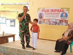 Kelas Inspirasi SDN Bogorejo, Bakti Babinsa Koramil 0811/12 Bancar Tuban Motivasi Siswa