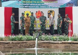 Dukung Ketahanan Air, KSAD Bersama Pangkostrad Resmikan Program Pipanisasi Dam Parit Mekarsakti