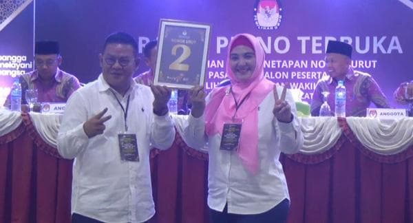 KPU Bangka Selatan Lakukan Pengundian Nomor Urut Paslon Pilkada Bangka Selatan 2024