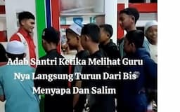 Viral! Tiba-Tiba para Santri Turun dari Bus dan Salim ke Petugas SPBU, Ternyata Guru Sekolah Mereka!