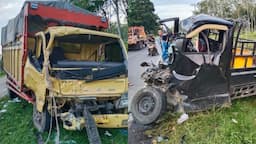 Kecelakaan Maut Truk vs Pikap di Jalur Medan-Pematangsiantar, Satu Tewas