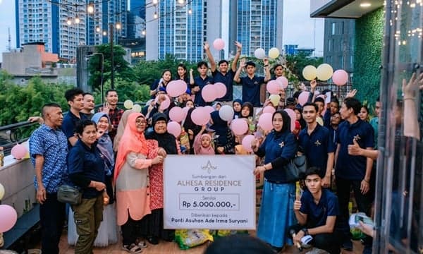 Peringati Anniversary Pertama, Alhesa Residence Gelar Syukuran dan Bantu Anak Yatim