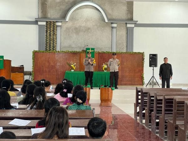 Polsek Bukit Kapur Adakan Giat Cooling System di Gereja HKBP Pardomuan Jelang Pilkada Serentak 2024