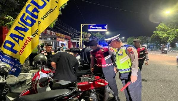 Polres Sragen Razia Aksi Balap Liar, Polisi Tindak Pengendara Berknalpot Brong