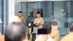 Pesan Pj Gubernur Sultra Saat Pimpin Apel Gabungan ASN