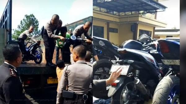 Ganggu Ketertiban, Puluhan Motor Berknalpot Bising Disita dalam Operasi Satlantas Polres Tasikmalaya